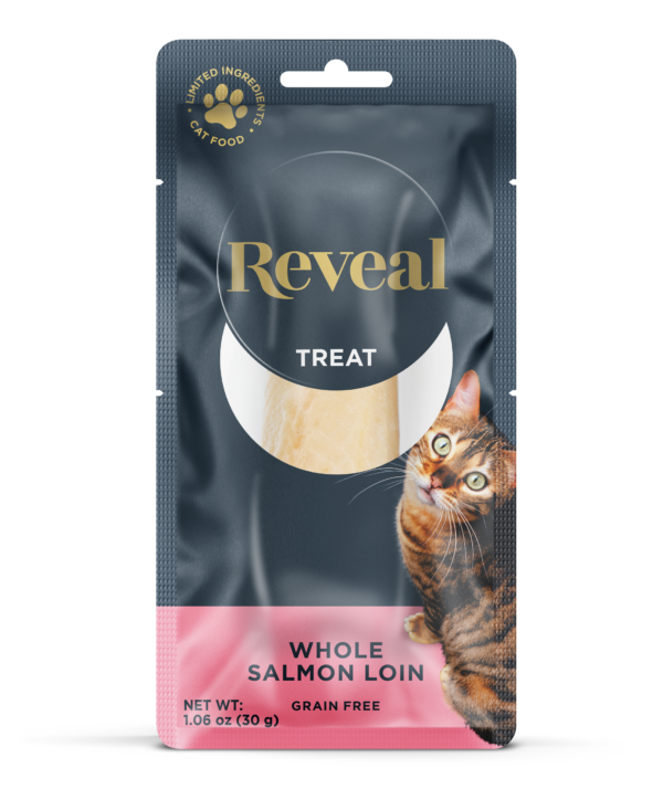 Reveal Cat Treat Whole Salmon Loin in Packaging