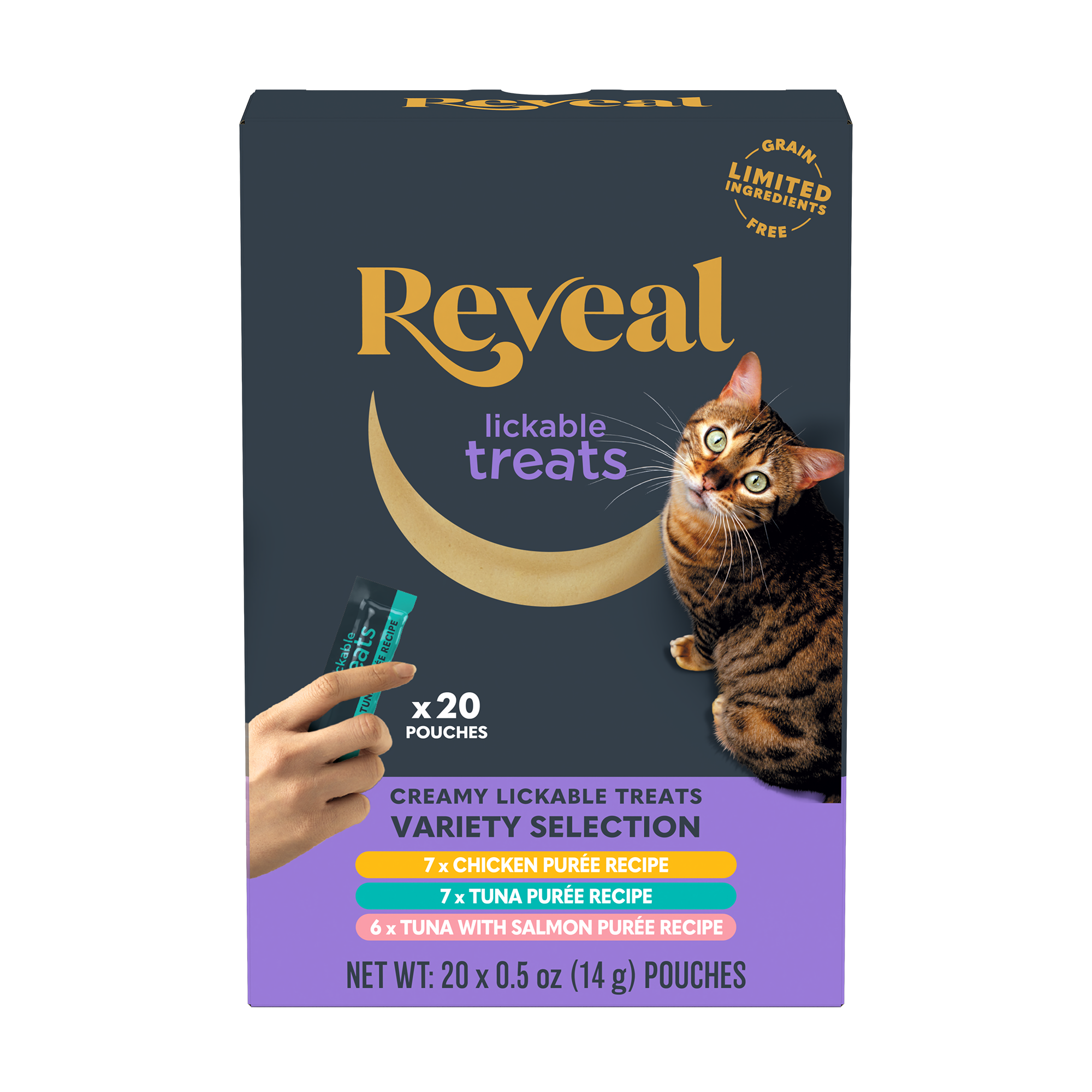 Reveal Lickable Treats Variety Pack Puree Selection 20-ct.